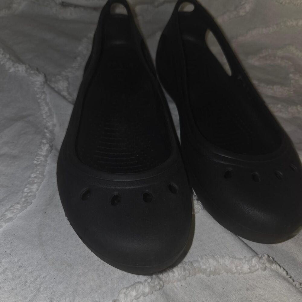 Crocs Kadee Black Ballet Flats Slip On Shoes Size W8 / Women’s 8 casual